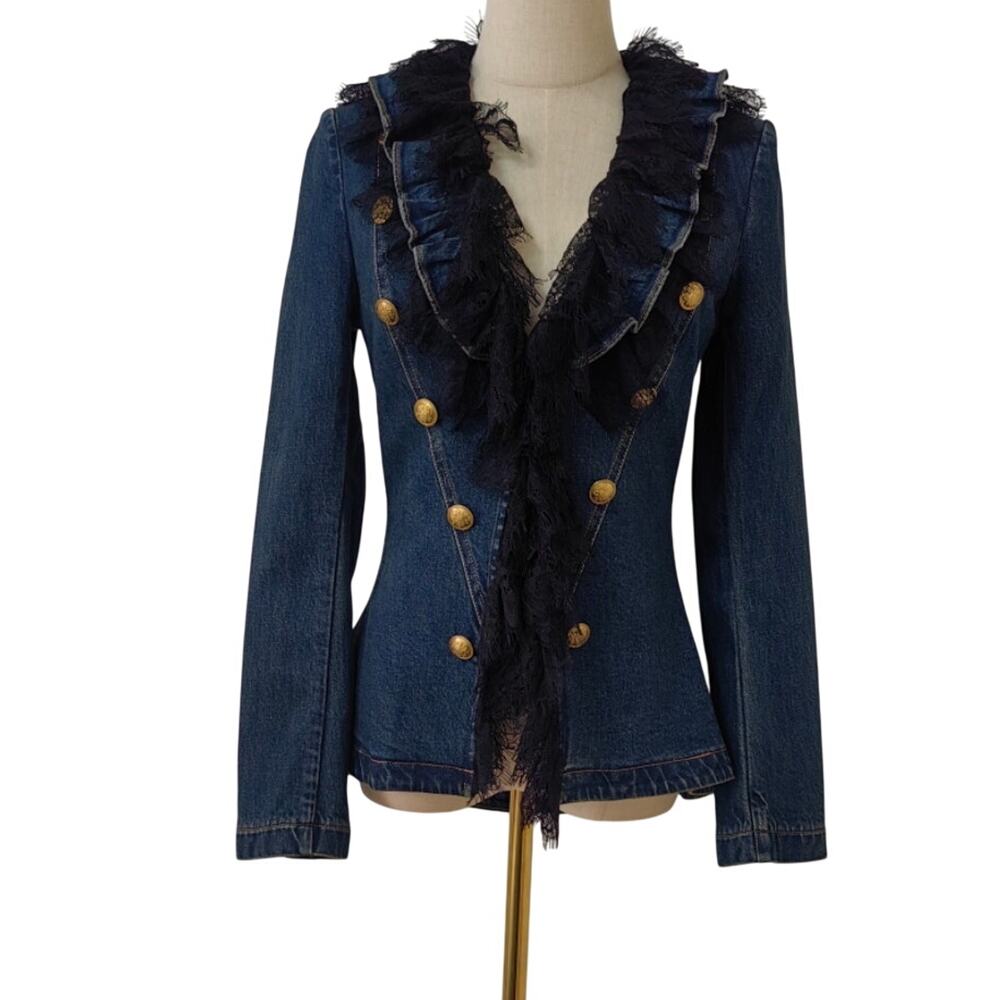 Alice + Olivia ELMIRA DENIM JACKET NWT - Picture 7 of 16